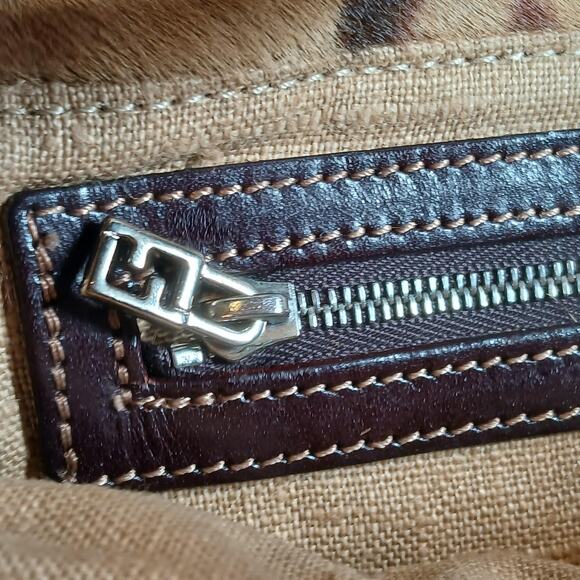 Fendi Baguette Pony-Hair and Leather Leopard Print Shoulder Bag Rare - Picture 11 of 16